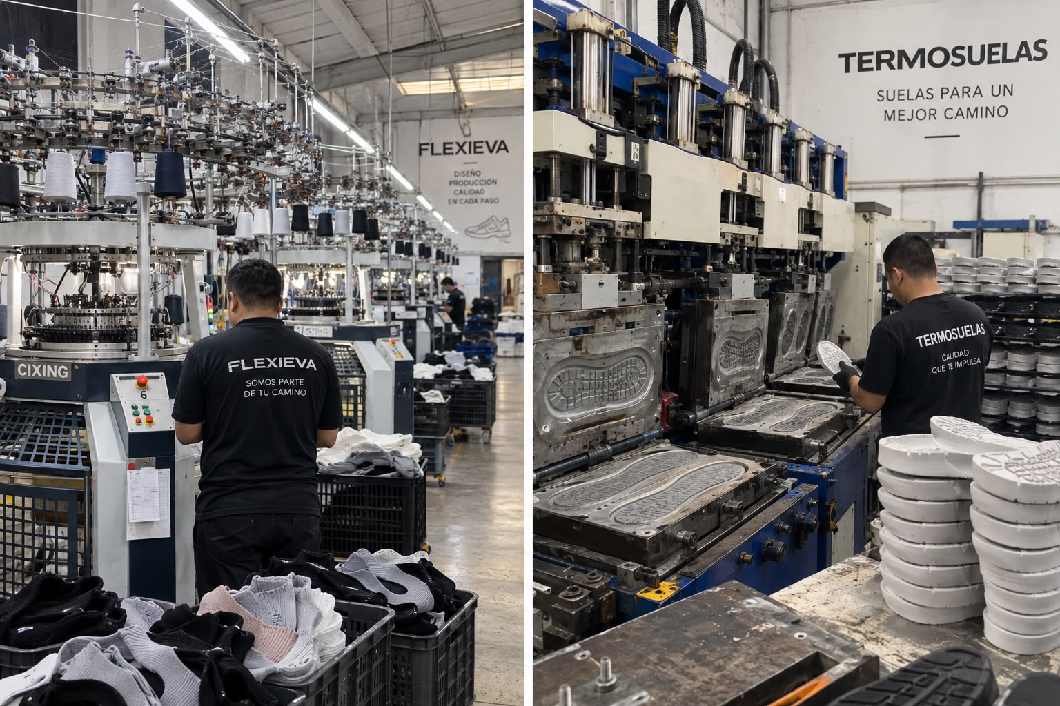 FlexiEva y Termosuelas · Planta de producción